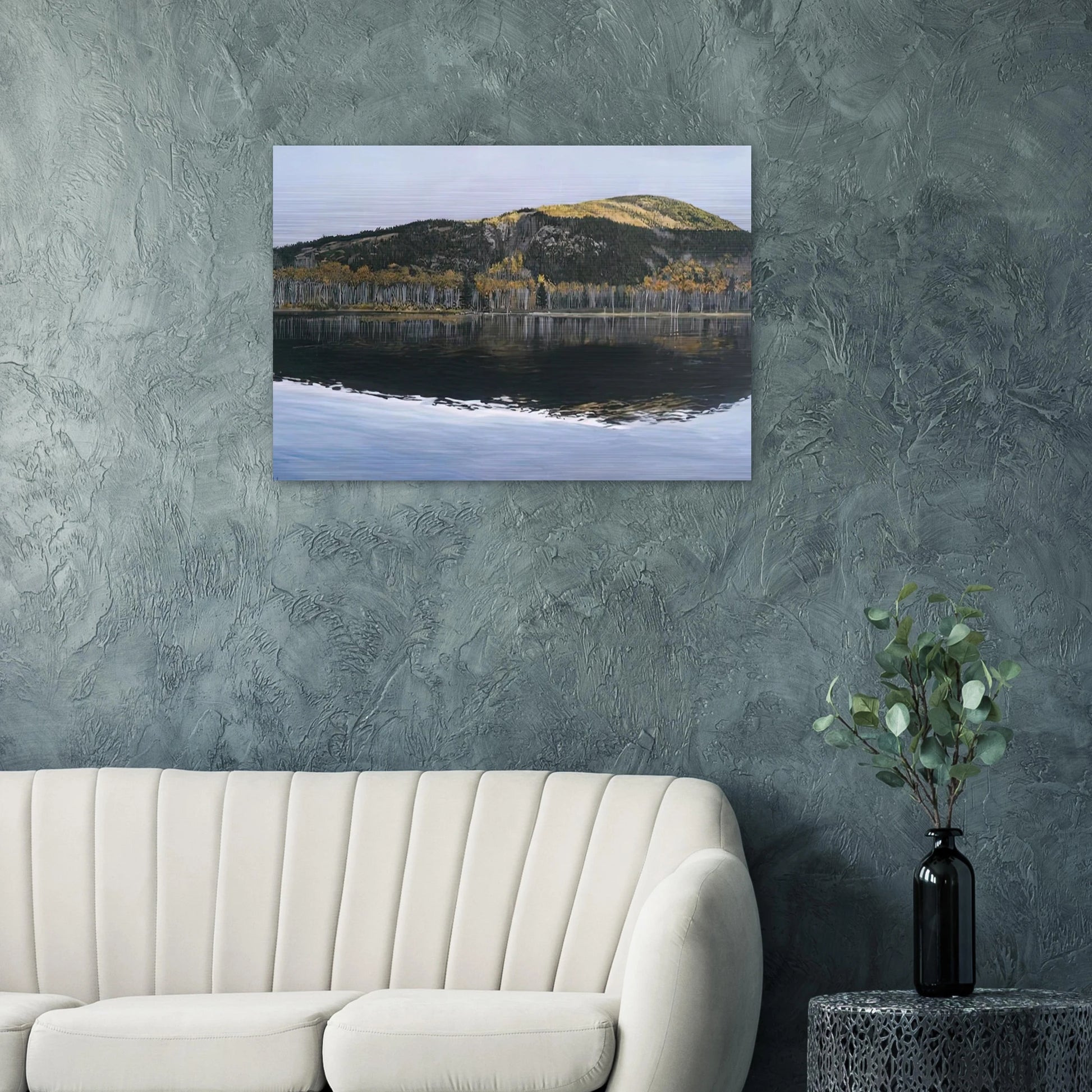 BEAVER DAM POND ACADIA NATIONAL PARK 2009 - Richard Estes Brushed Aluminum Print - 70x100 cm / 28x40 inches | Richard Estes Aluminum Print | Richard Estes Prints