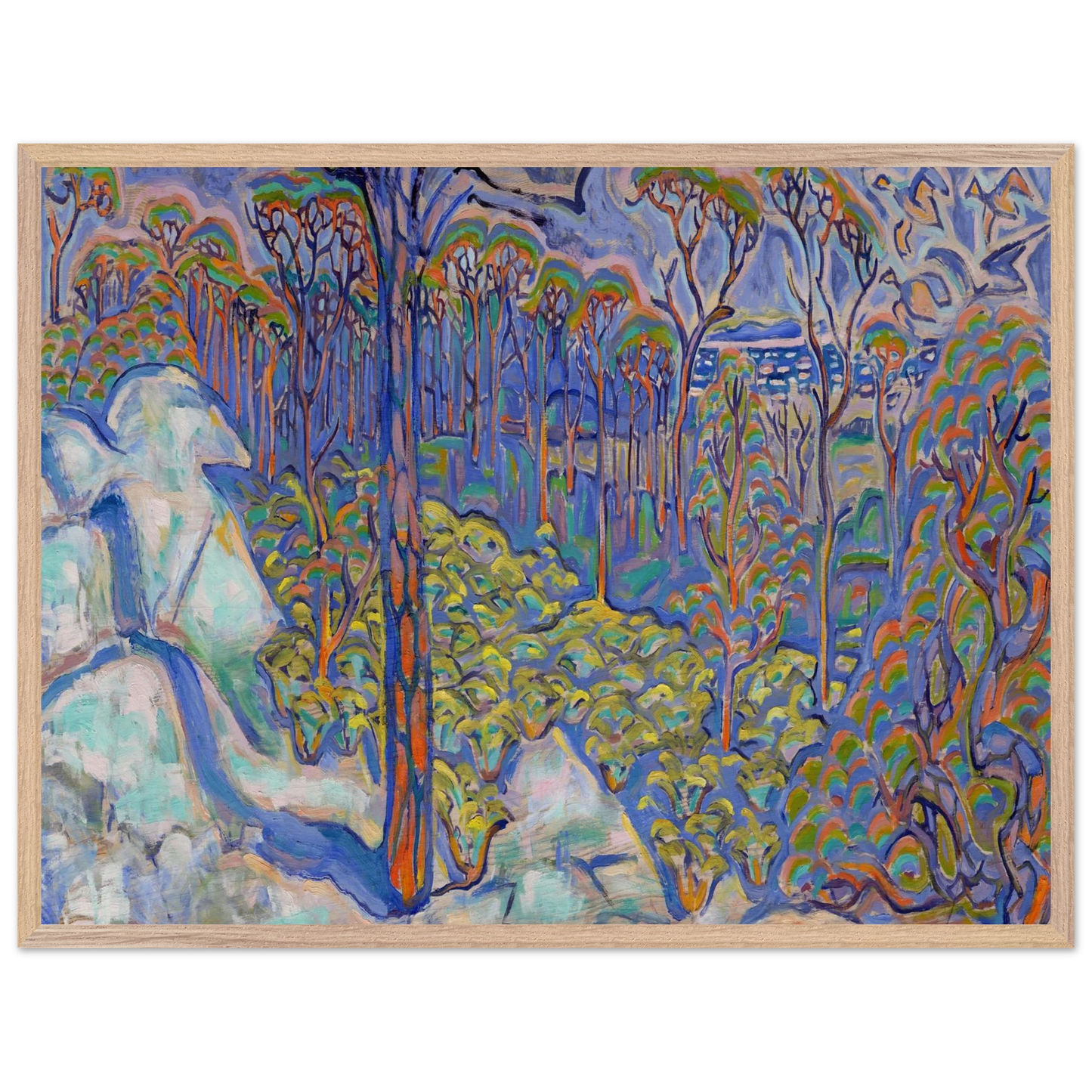 Walter Inglis Anderson - Walter Anderson Wall art - 20x25 cm / 8x10 inches - Premium Wooden Framed Poster With Fine Art Paper-canvas - Black frame