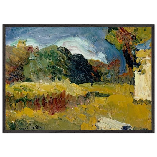 LANDSCAPE OF CORSICA - Henri Matisse 70x100 cm / 28x40 inches Framed Art Print – Black Wooden Frame