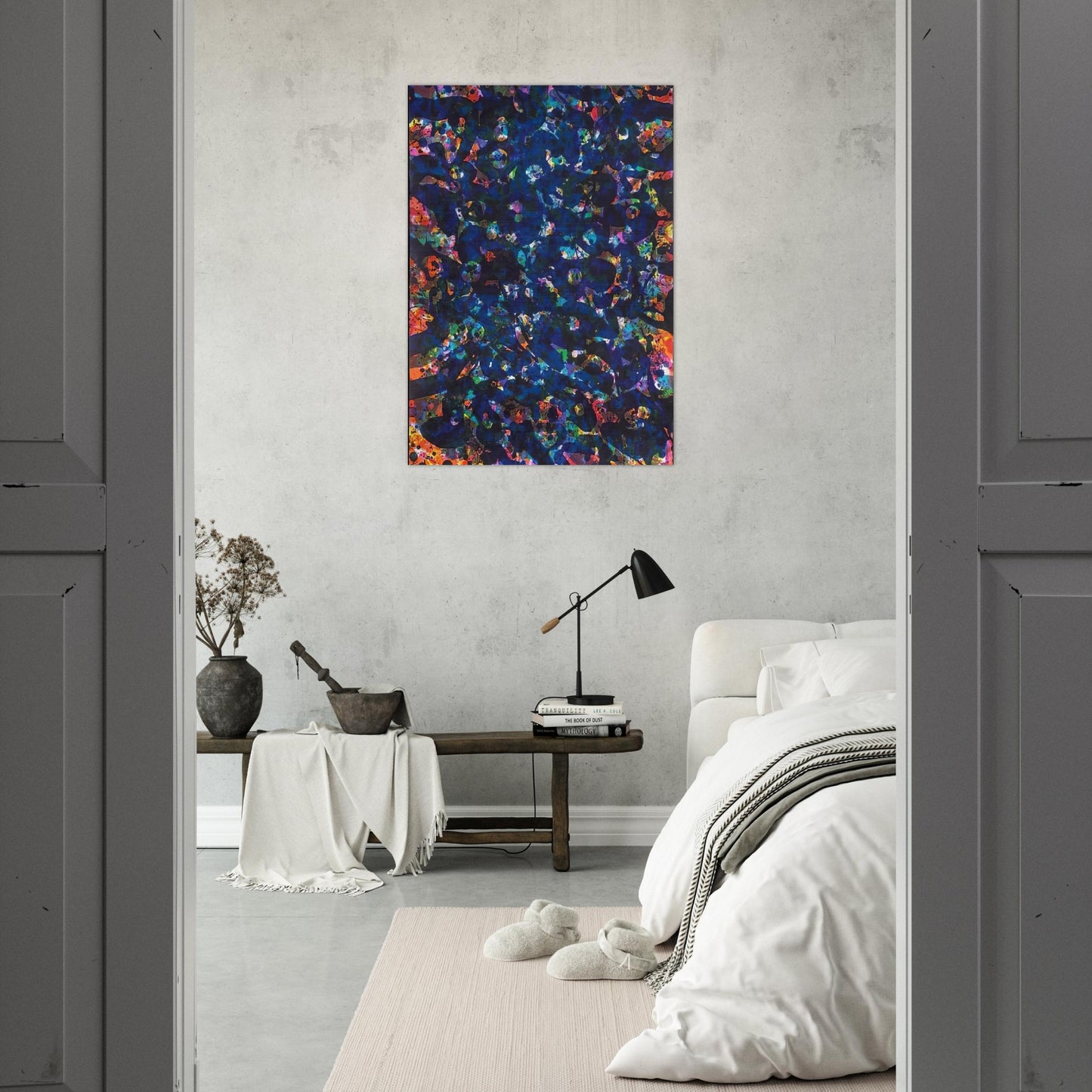 Her Blue Deeps - Sam Francis Brushed Aluminum Print - 70x100 cm / 28x40 inches | Sam Francis Aluminum Print | Sam Francis Prints