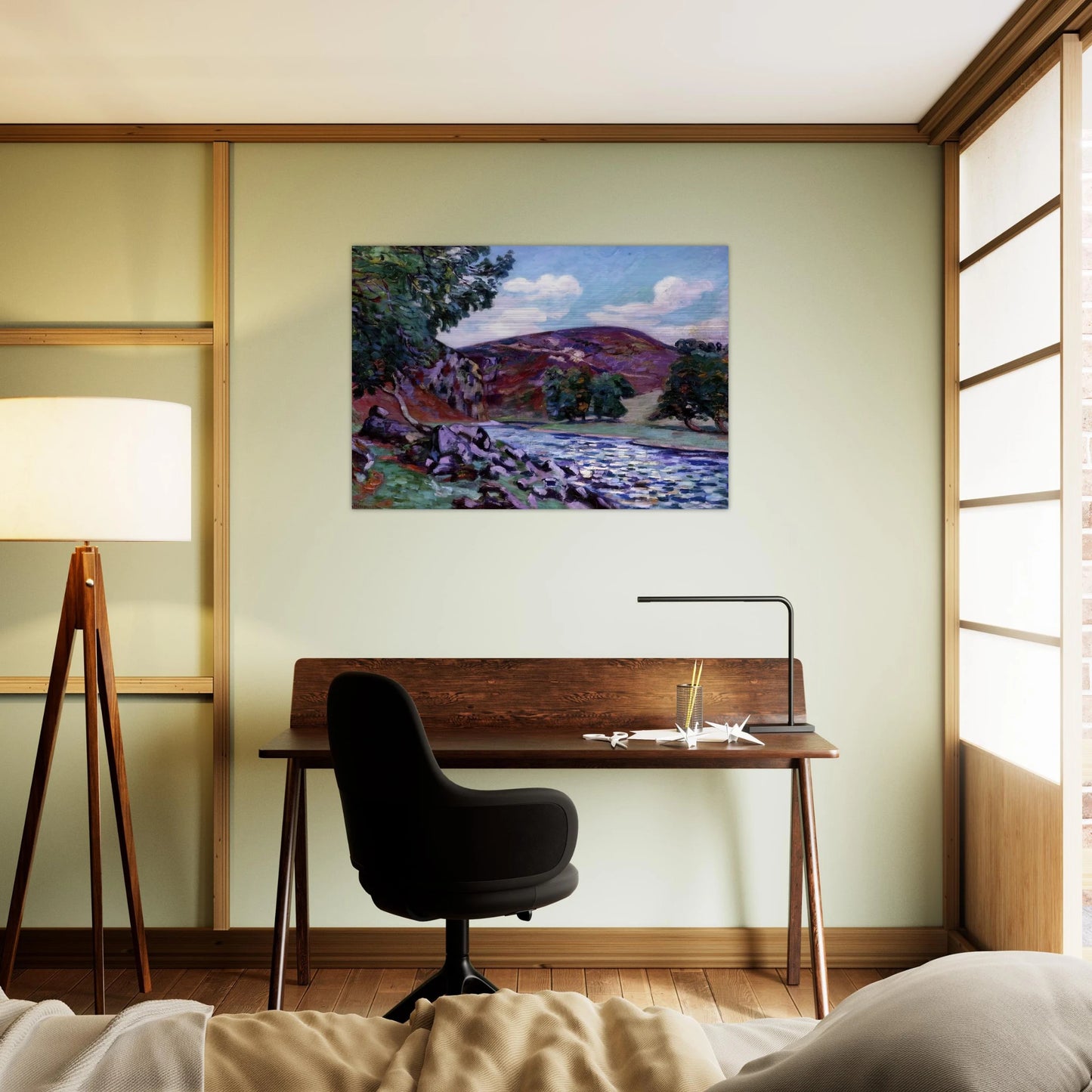 Paysage à Crozant - 1900 - Armand Guillaumin Brushed Aluminum Print - 70x100 cm / 28x40 inches | Armand Guillaumin Aluminum Print | Armand Guillaumin Prints