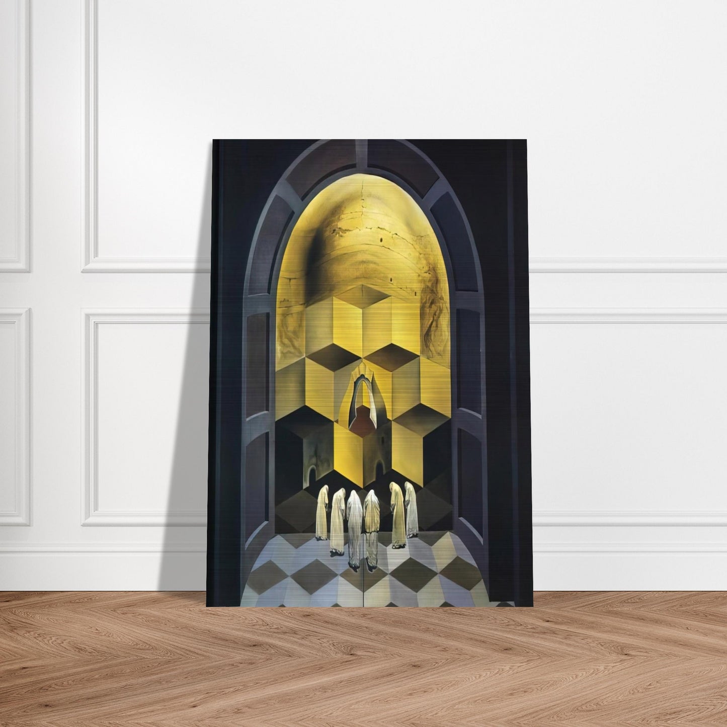 SKULL OF ZURBARAN - Salvador Dali Brushed Aluminum Print - 70x100 cm / 28x40 inches | Salvador Dali Aluminum Print | Salvador Dali Prints