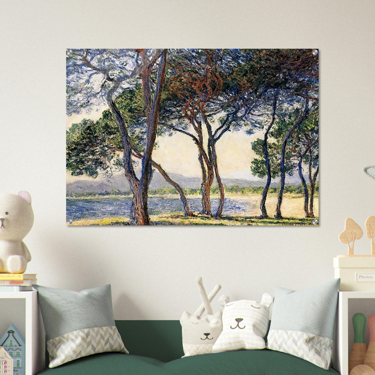 Trees by the Seashore at Antibes - claude monet Acrylic Print - 70x100 cm / 28x40″ inches