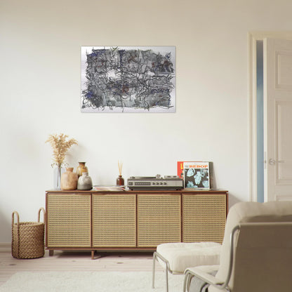 Jute IV - Jean-Paul Riopelle Brushed Aluminum Print - 70x100 cm / 28x40 inches | Jean-Paul Riopelle Aluminum Print | Jean-Paul Riopelle Prints