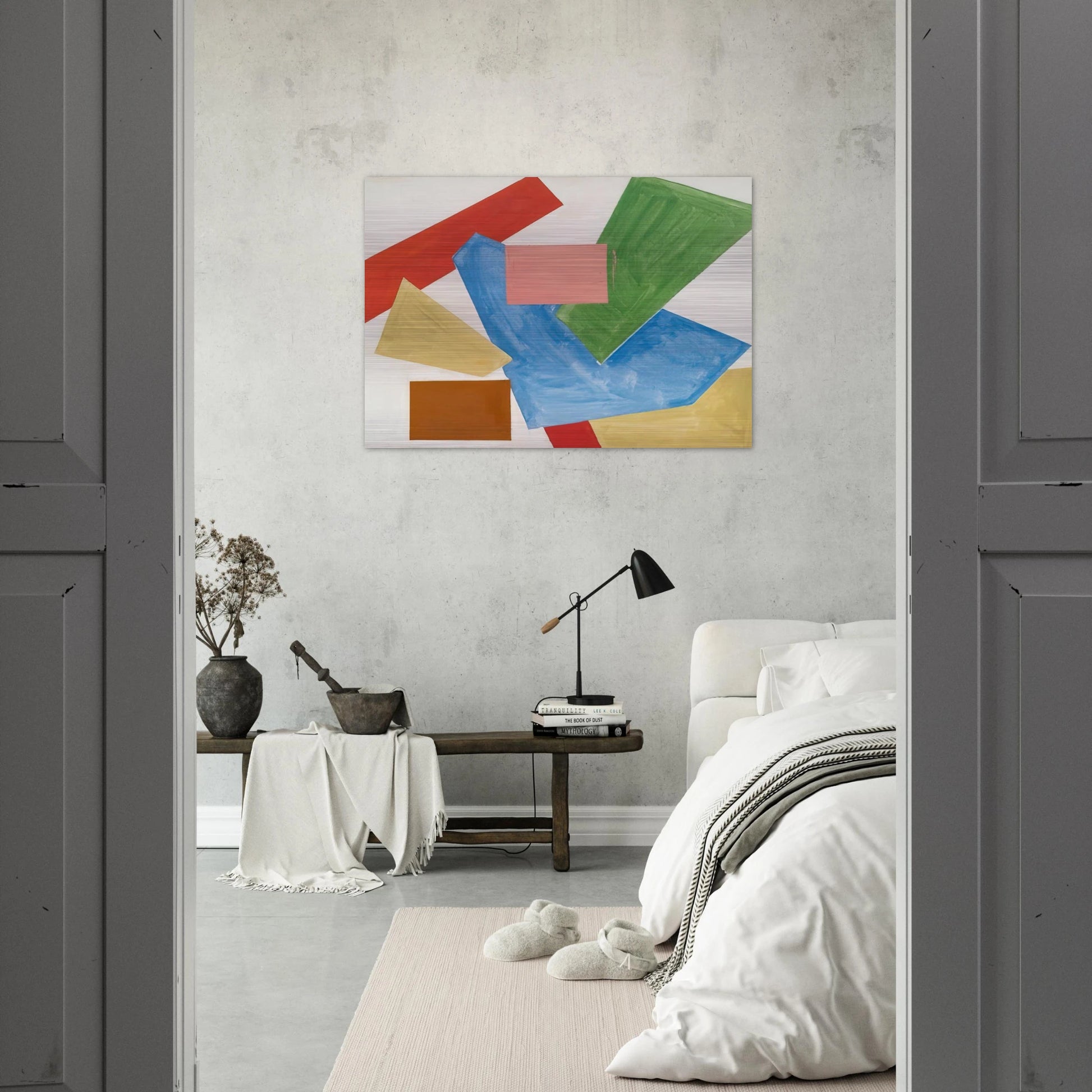 Abstraction in White - Hans Hofmann Brushed Aluminum Print - 70x100 cm / 28x40 inches | Hans Hofmann Aluminum Print | Hans Hofmann Prints