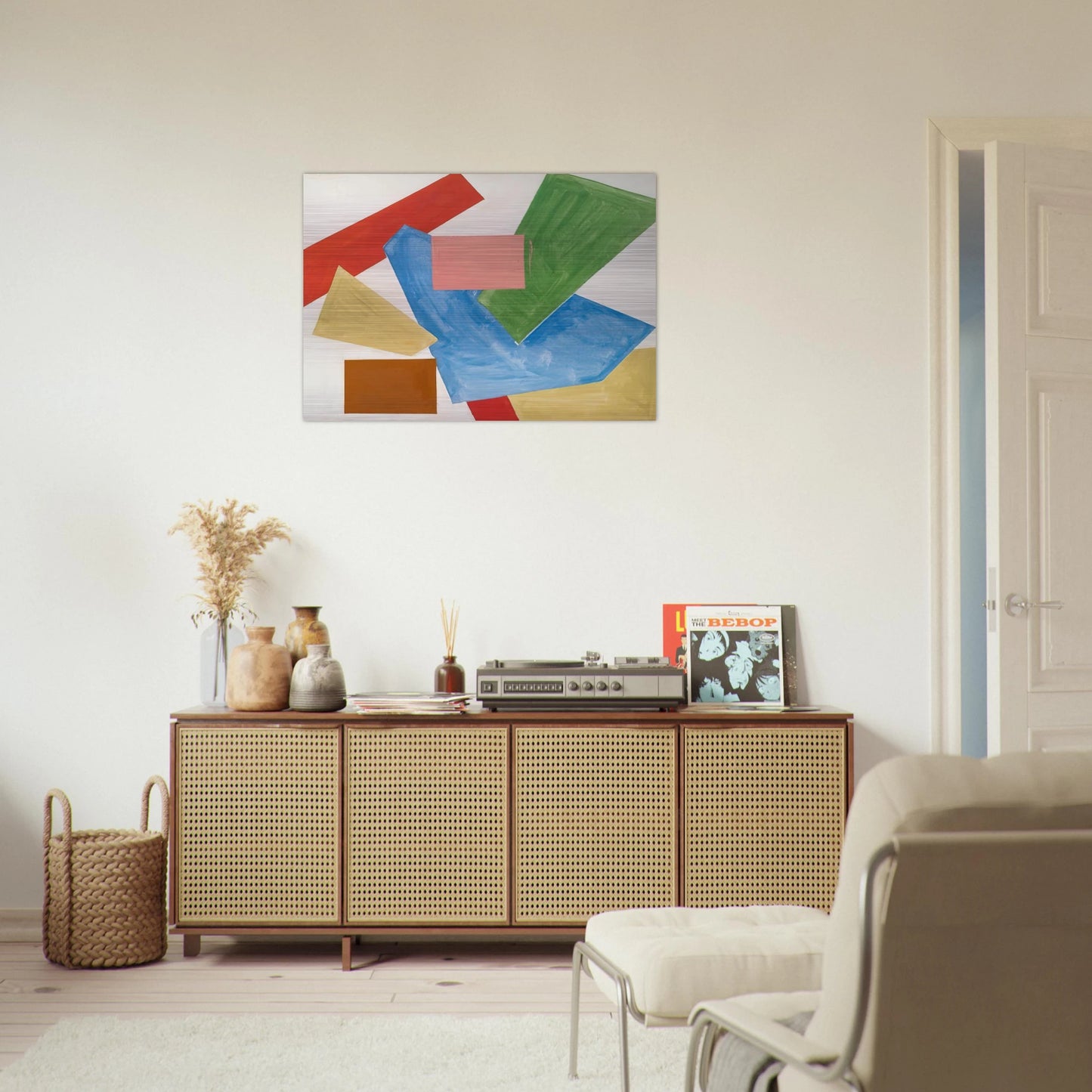 Abstraction in White - Hans Hofmann Brushed Aluminum Print - 70x100 cm / 28x40 inches | Hans Hofmann Aluminum Print | Hans Hofmann Prints