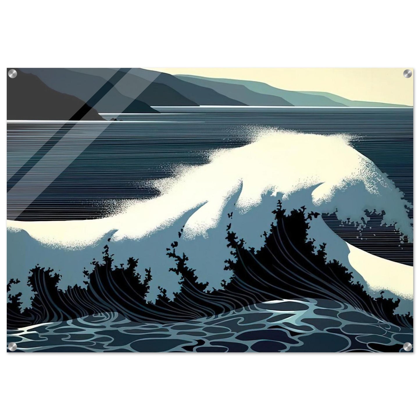 A Sounding of Surf - Eyvind Earle Acrylic Print - 70x100 cm / 28x40″ inches