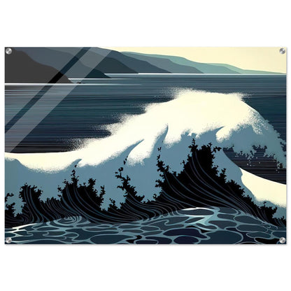 A Sounding of Surf - Eyvind Earle Acrylic Print - 70x100 cm / 28x40″ inches