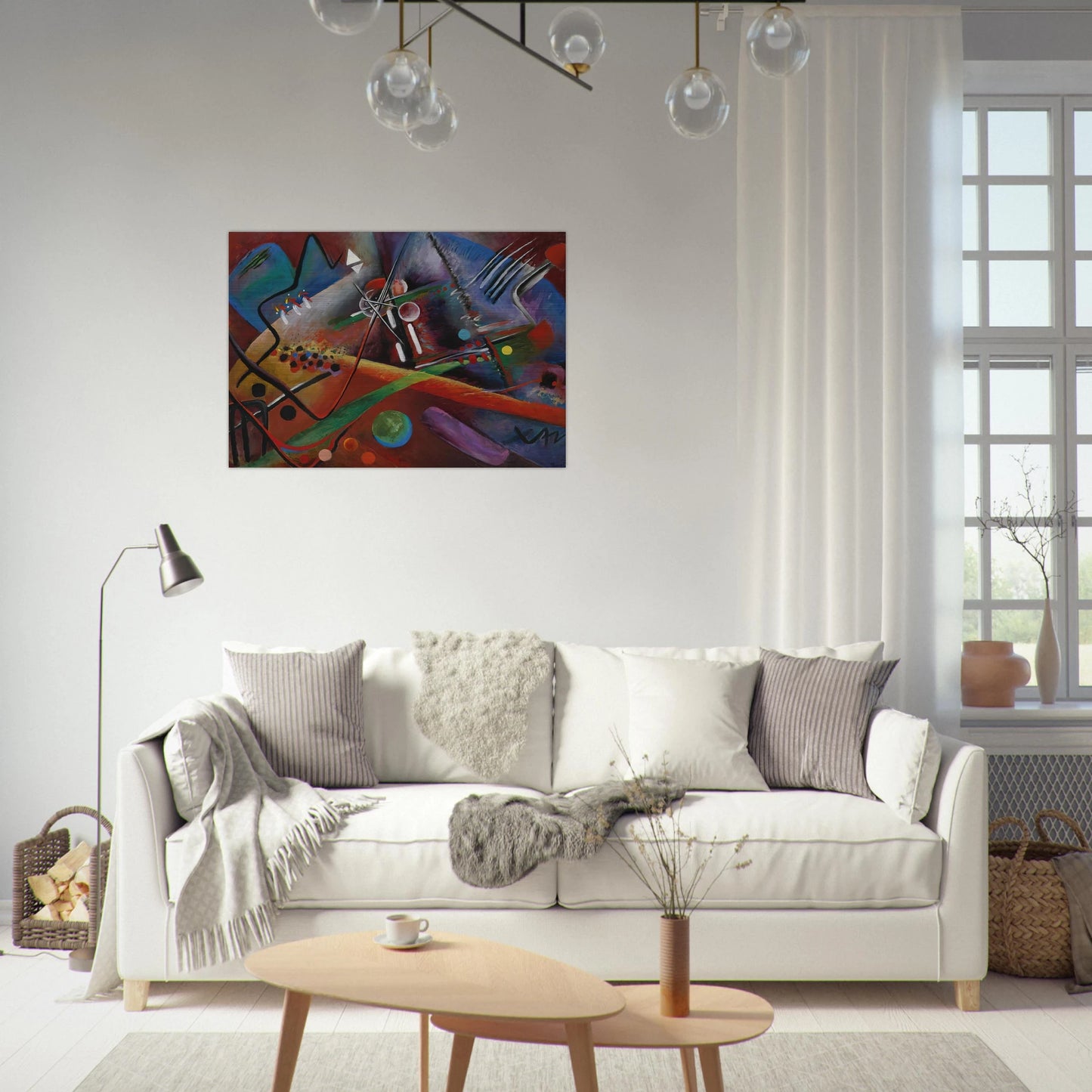 CON ROSO 1918 - Rudolf Bauer Brushed Aluminum Print - 70x100 cm / 28x40 inches | Rudolf Bauer Aluminum Print | Rudolf Bauer Prints