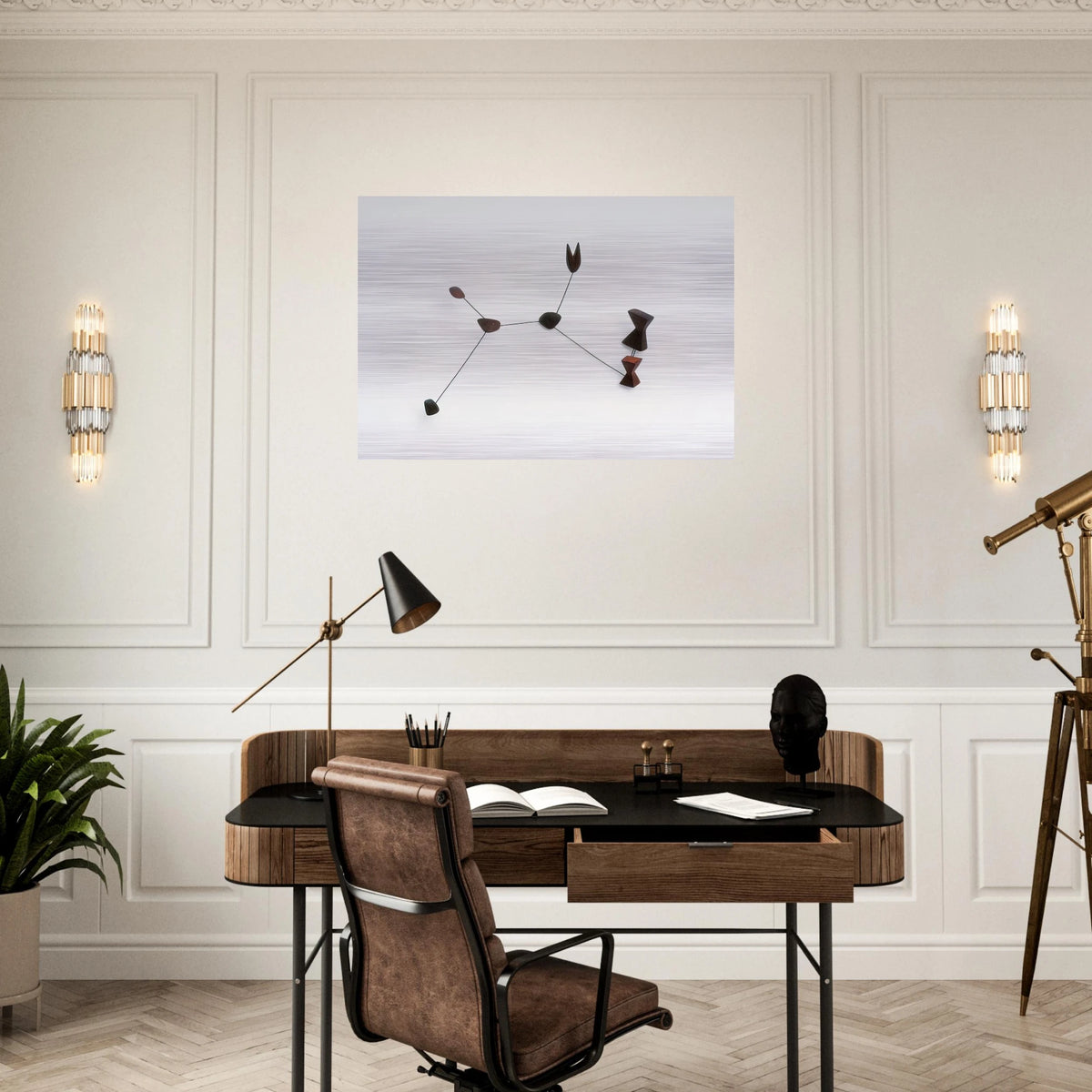 CONSTELLATION 1944 - Alexander Calder Brushed Aluminum Print - 70x100 cm / 28x40 inches | Alexander Calder Aluminum Print | Alexander Calder Prints