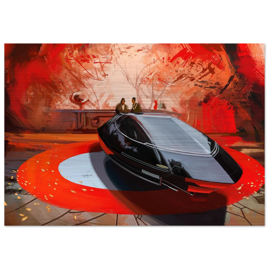 Syd Mead - Syd Mead Brushed Aluminum Print - 70x100 cm / 28x40 inches | Syd Mead Aluminum Print | Syd Mead Prints