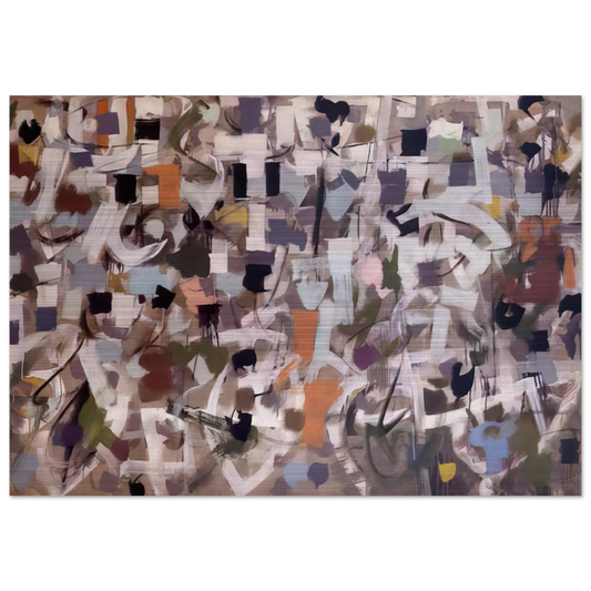 Number 15 - 1953 - Bradley Walker Tomlin Brushed Aluminum Print - 70x100 cm / 28x40 inches | Bradley Walker Tomlin Aluminum Print | Bradley Walker Tomlin Prints