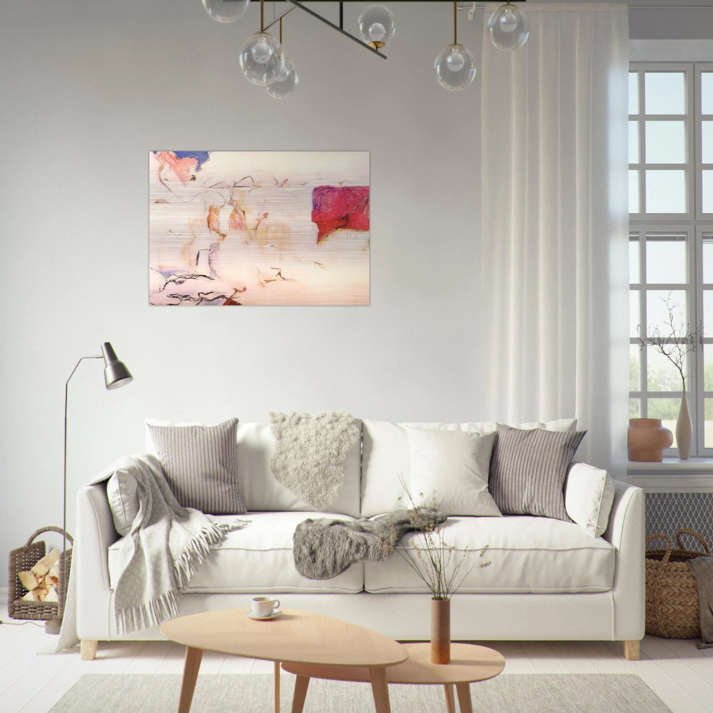 Untitled - Lyrical Abstraction - Menez Brushed Aluminum Print - 70x100 cm / 28x40 inches | Menez Aluminum Print | Menez Prints