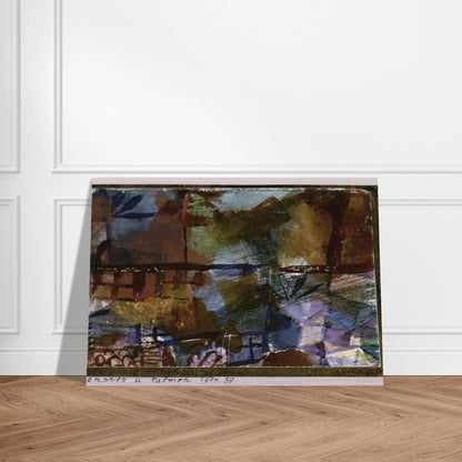 WINDOWS AND PALM TREES 1914 - Paul Klee Brushed Aluminum Print - 70x100 cm / 28x40 inches | Paul Klee Aluminum Print | Paul Klee Prints