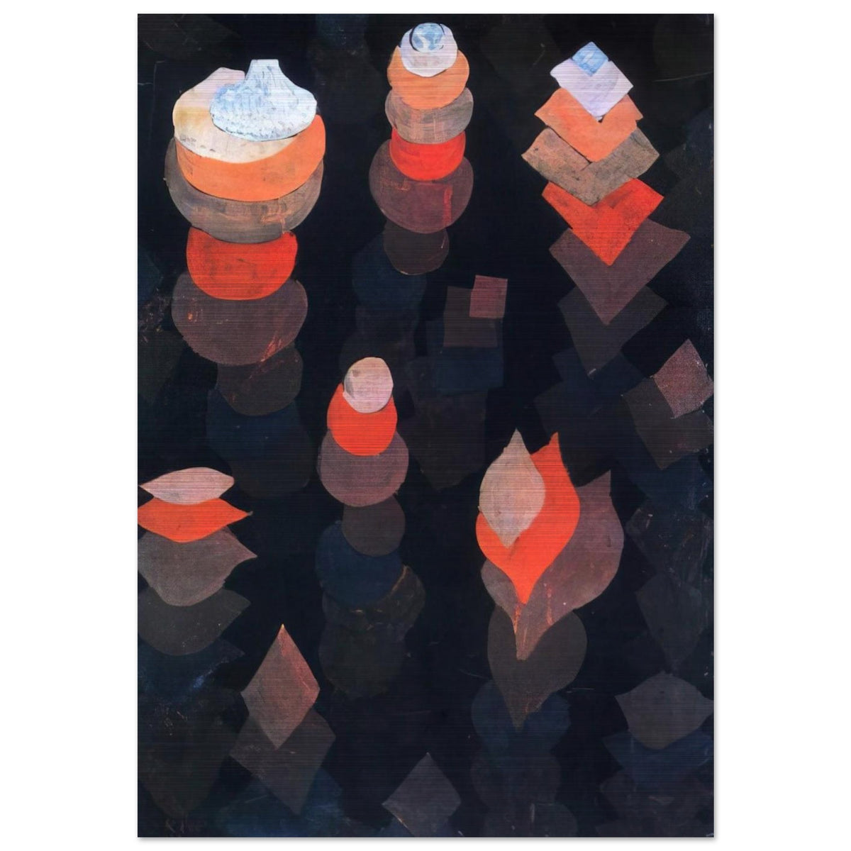 GROWTH OF THE NIGHT PLANTS 1922 - Paul Klee Brushed Aluminum Print - 70x100 cm / 28x40 inches | Paul Klee Aluminum Print | Paul Klee Prints