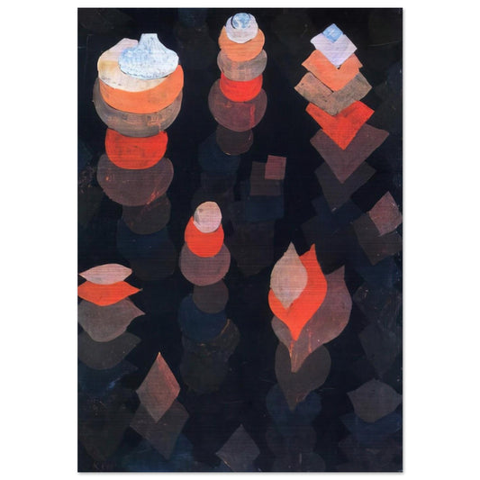 GROWTH OF THE NIGHT PLANTS 1922 - Paul Klee Brushed Aluminum Print - 70x100 cm / 28x40 inches | Paul Klee Aluminum Print | Paul Klee Prints