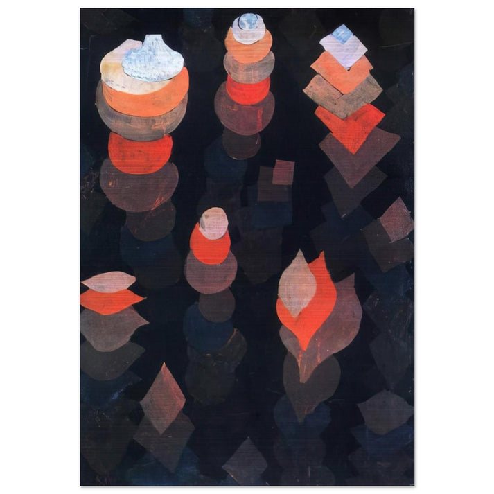 GROWTH OF THE NIGHT PLANTS 1922 - Paul Klee Brushed Aluminum Print - 70x100 cm / 28x40 inches | Paul Klee Aluminum Print | Paul Klee Prints