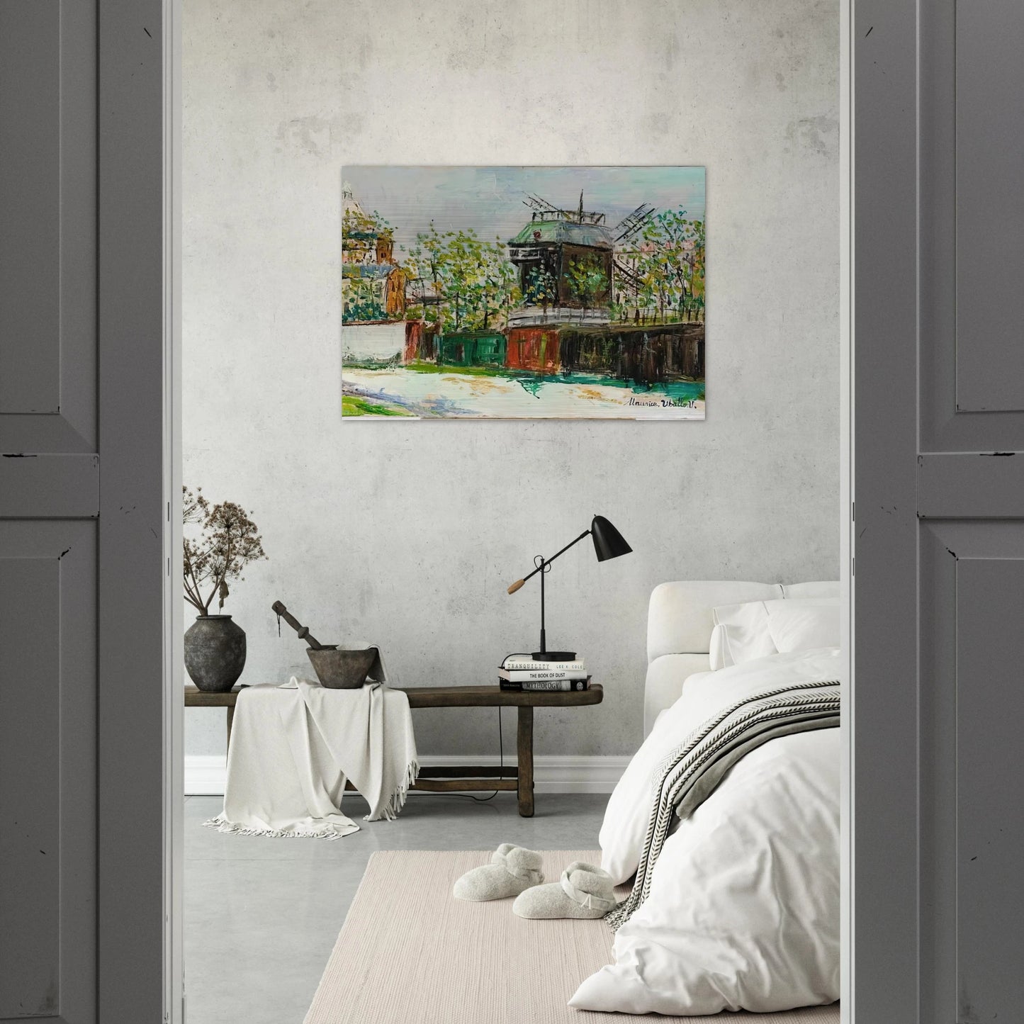 MOULIN DE LA GALETTE 4 - Maurice Utrillo Brushed Aluminum Print - 70x100 cm / 28x40 inches | Maurice Utrillo Aluminum Print | Maurice Utrillo Prints