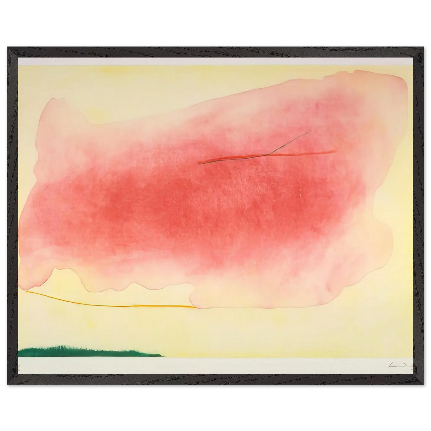 Helen Frankenthaler - Nepenthe - 1972 Wall art - 70x100 cm / 28x40 Inches - Premium Wooden Framed Poster With Fine Art Paper - White frame