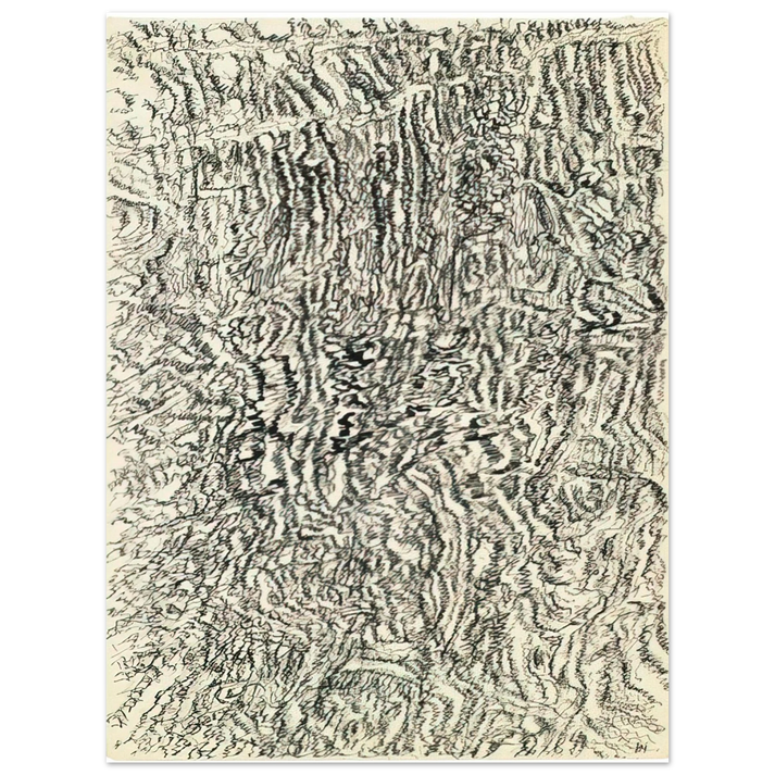 Henri Michaux - Dessin mescalinien - 1958  75x100 cm / 30x40inches Fine Art Poster