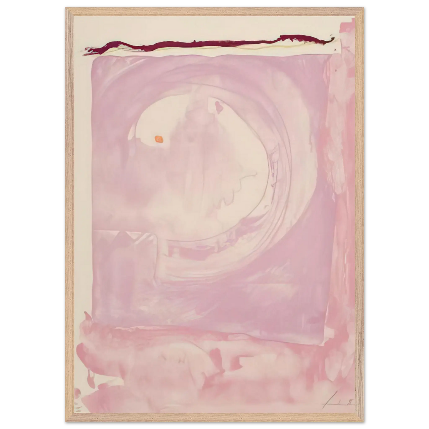 Helen Frankenthaler - Reflections IX - 1995 Wall art - 45x60 cm / 18x24 inches - Premium Wooden Framed Poster With Fine Art Paper - Wood frame
