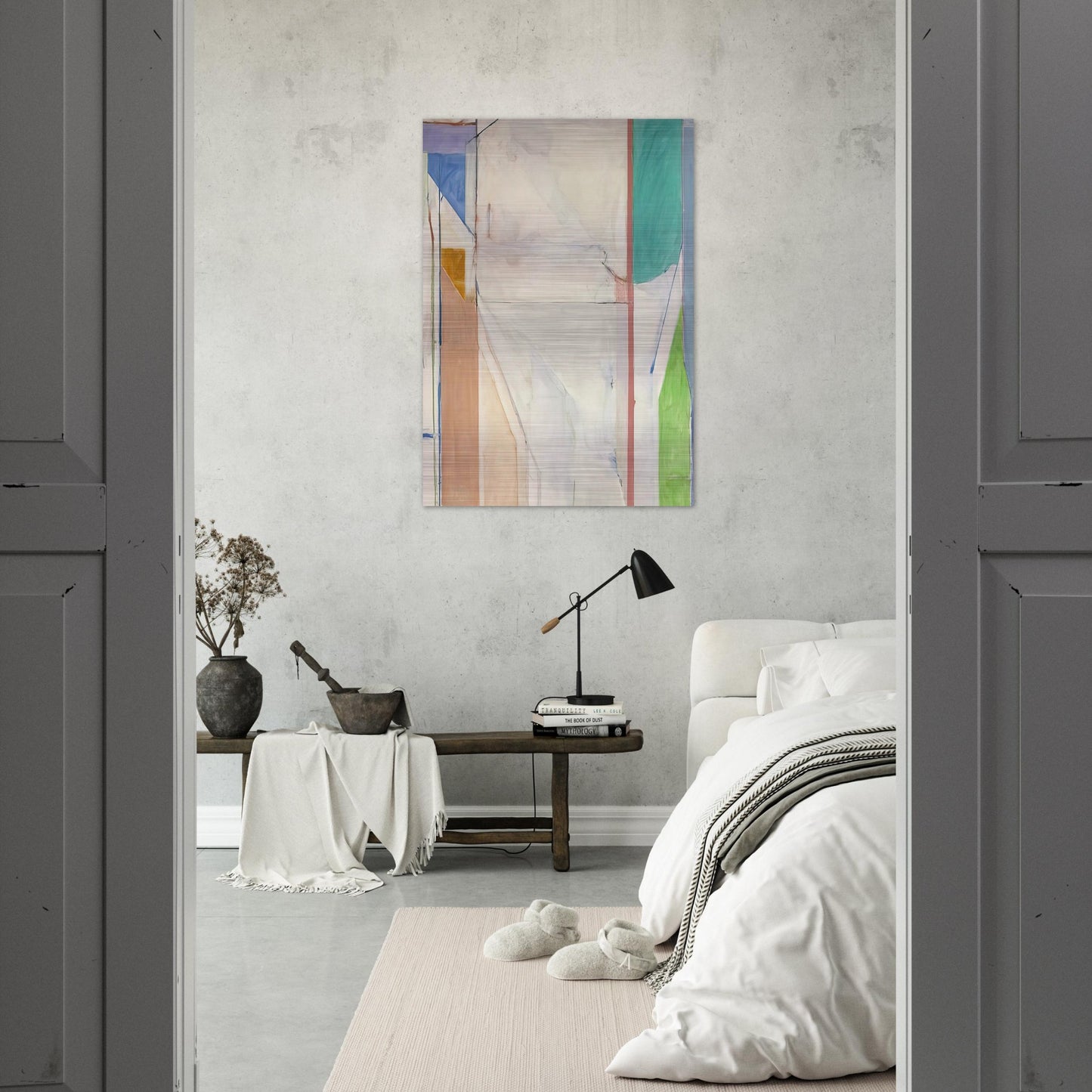 Ocean Park #43 - Richard Diebenkorn Brushed Aluminum Print - 70x100 cm / 28x40 inches | Richard Diebenkorn Aluminum Print | Richard Diebenkorn Prints