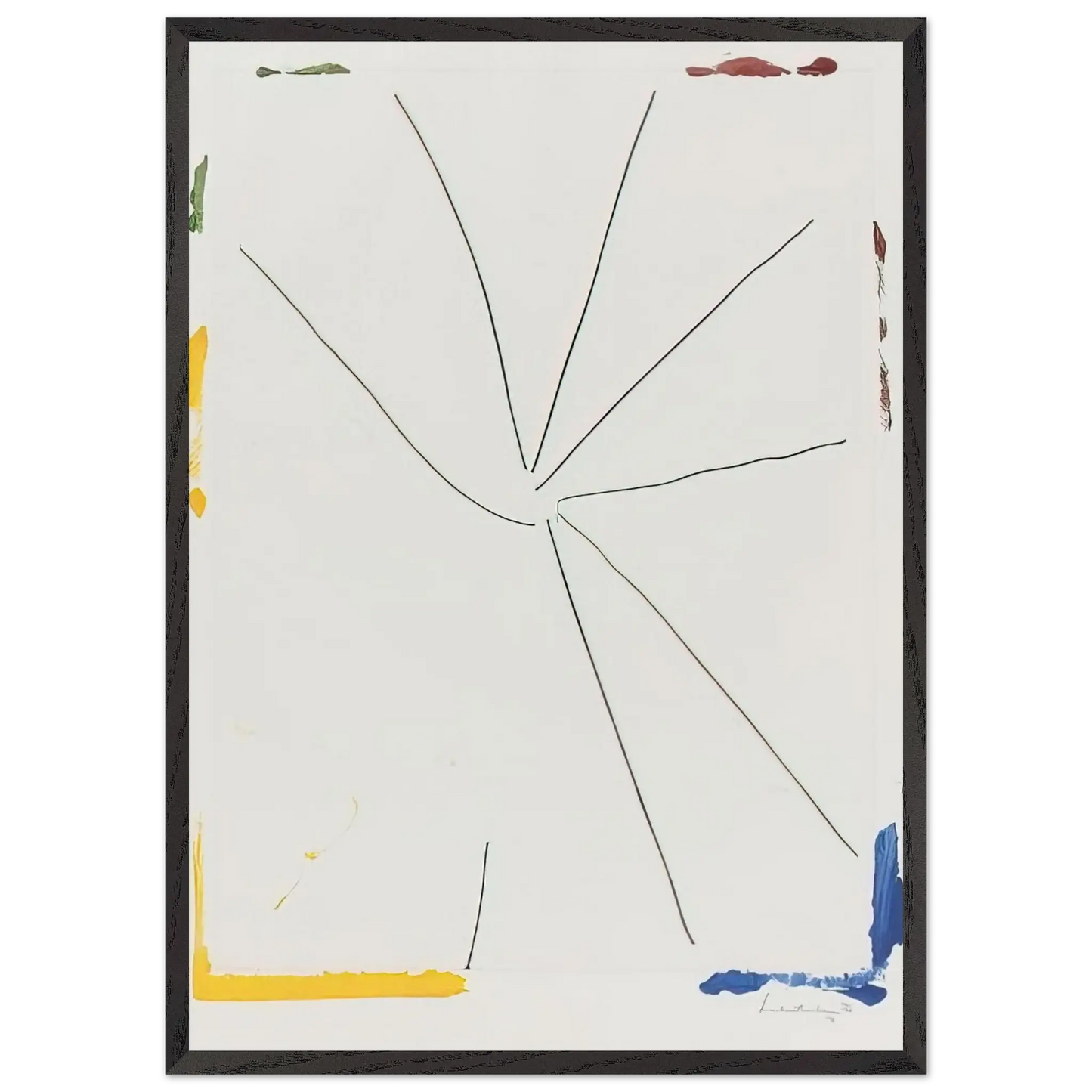 Helen Frankenthaler - Free Wheeling - 1971 Wall art - 60x80 cm / 24x32 Inches - Premium Wooden Framed Poster With Fine Art Paper - Black frame
