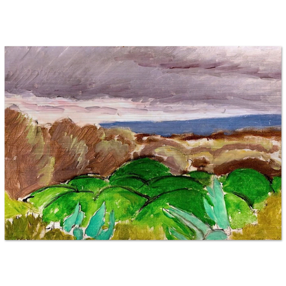CAGNES LANDSCAPE IN STORMY WEATHER 1917 - Henri Matisse Brushed Aluminum Print - 70x100 cm / 28x40 inches | Henri Matisse Aluminum Print | Henri Matisse Prints