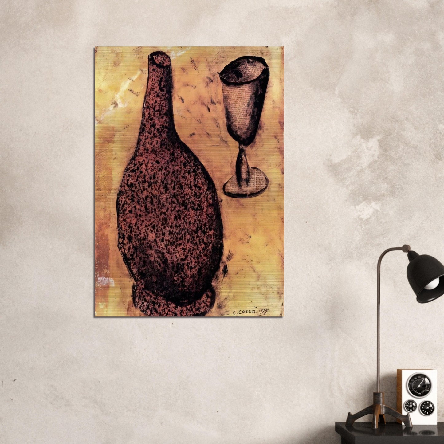 IL FIASCO 1915 - Carlo Carra Brushed Aluminum Print - 70x100 cm / 28x40 inches | Carlo Carra Aluminum Print | Carlo Carra Prints