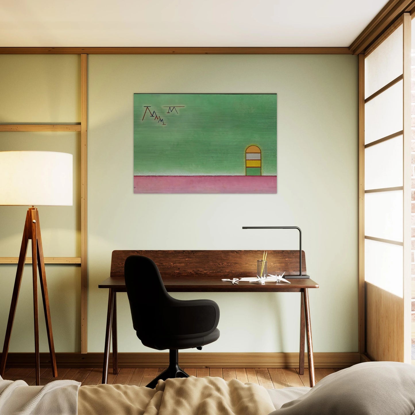 GREEN EMPTYNESS 1930 - Wassily Kandinsky Brushed Aluminum Print - 70x100 cm / 28x40 inches | Wassily Kandinsky Aluminum Print | Wassily Kandinsky Prints
