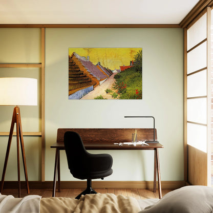 Street in Saintes-Maries - Vincent van Gogh Brushed Aluminum Print - 70x100 cm / 28x40 inches | Vincent van Gogh Aluminum Print | Vincent van Gogh Prints