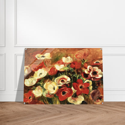 Spray of Anemones - Pierre-Auguste Renoir Acrylic Print - 70x100 cm / 28x40″ inches