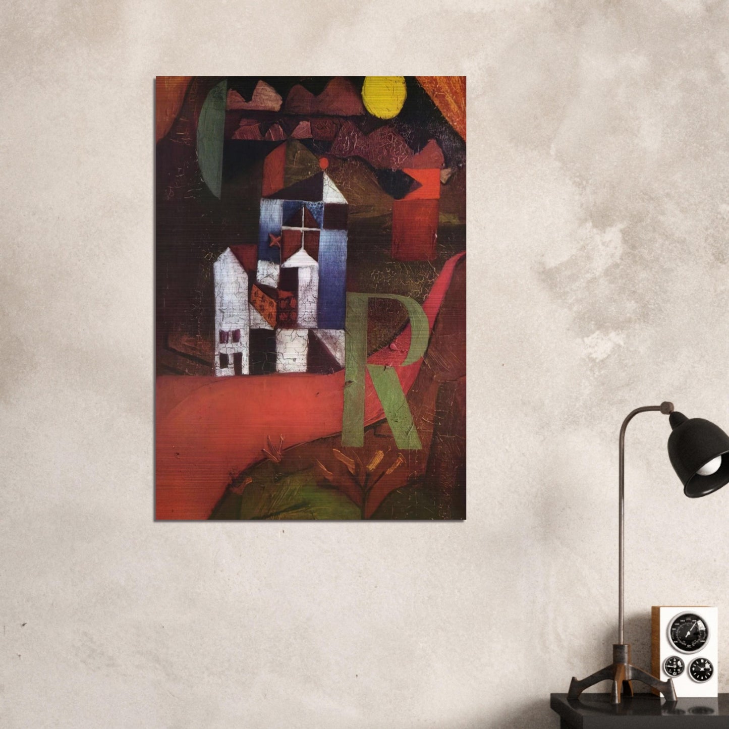 VILLA R 1919 - Paul Klee Brushed Aluminum Print - 70x100 cm / 28x40 inches | Paul Klee Aluminum Print | Paul Klee Prints