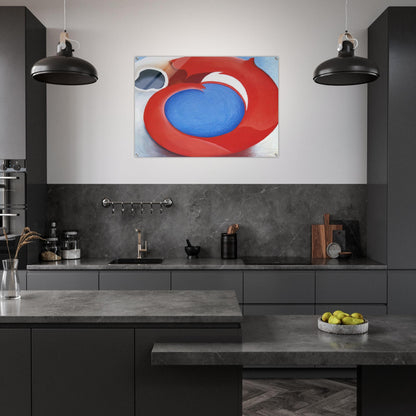 Goat's Horn With Red - Georgia O'Keeffe Acrylic Print - 70x100 cm / 28x40″ inches | Georgia O'Keeffe Wall Art | Georgia O'Keeffe Prints