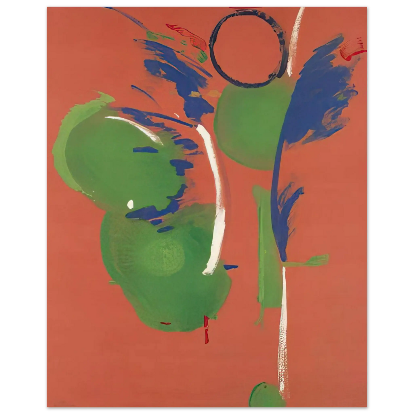 Helen Frankenthaler - Mary, Mary - 1987 Wall art - 30x45 cm / 12x18 Inches - Premium Wooden Framed Poster With Fine Art Paper - White frame