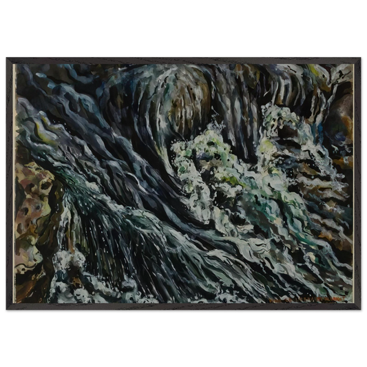 BRIDAL TEN SLEEP FALLS - Ivan Albright 70x100 cm / 28x40 inches Framed Art Print – Black Wooden Frame