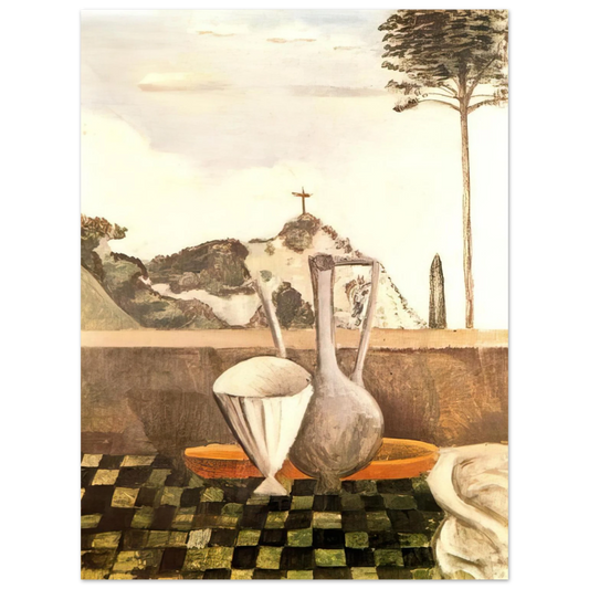 Andre Derain - THE STILL LIFE IN FRONT OF CROSS ON TOP OF THE MOUNTAIN 1912  75x100 cm / 30x40inches Fine Art Poster