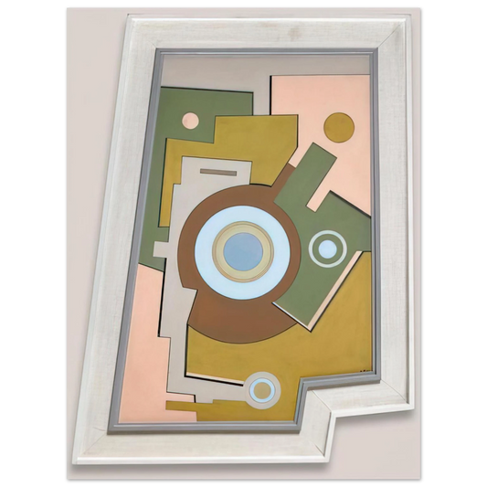 Carmelo Arden Quin - Blue Circle - 1947  75x100 cm / 30x40inches Fine Art Poster