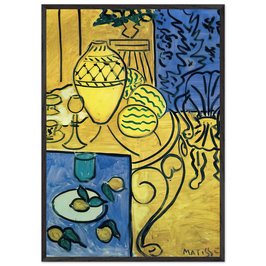 INTERIOR IN YELLOW 1946 - Henri Matisse 70x100 cm / 28x40 inches Framed Art Print – Black Wooden Frame