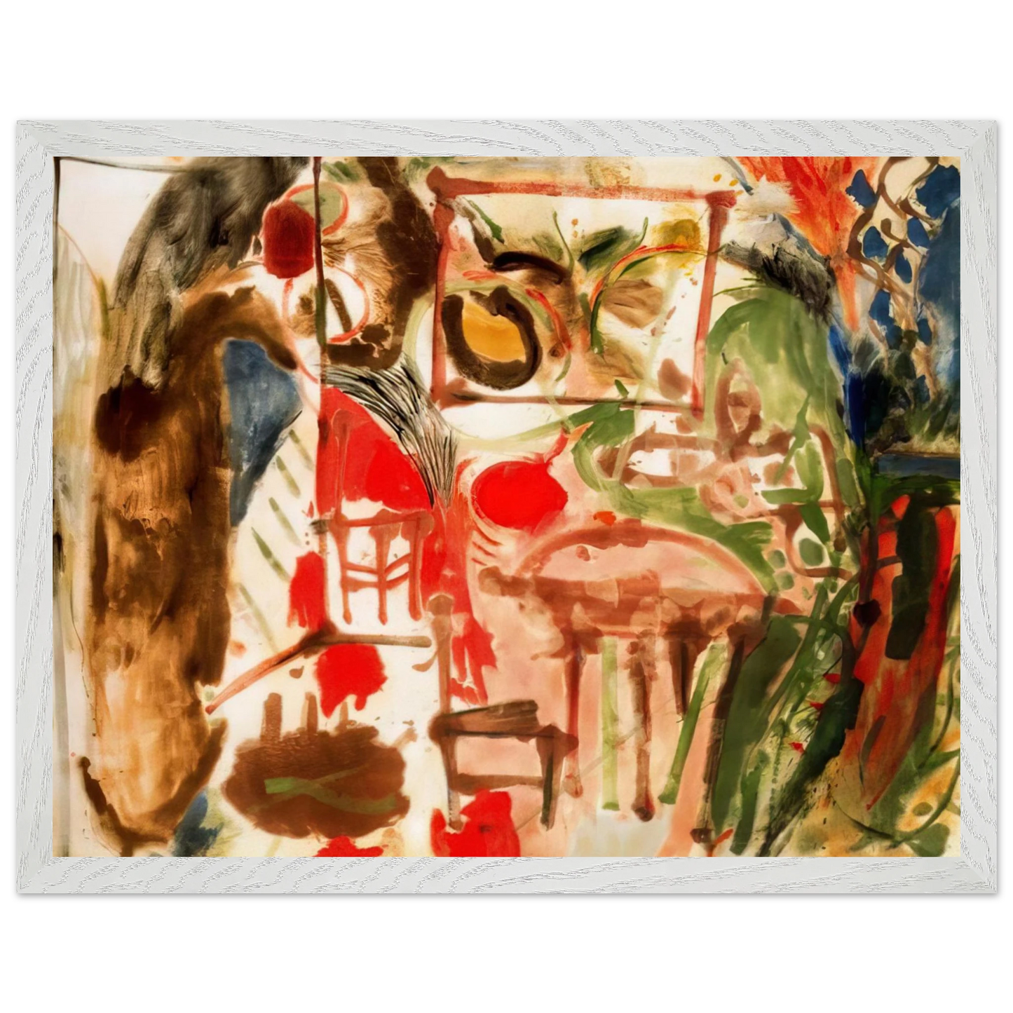 Helen Frankenthaler - Interior - 1957 Wall art - 70x100 cm / 28x40 inches - Fine Art Poster-canvas - -