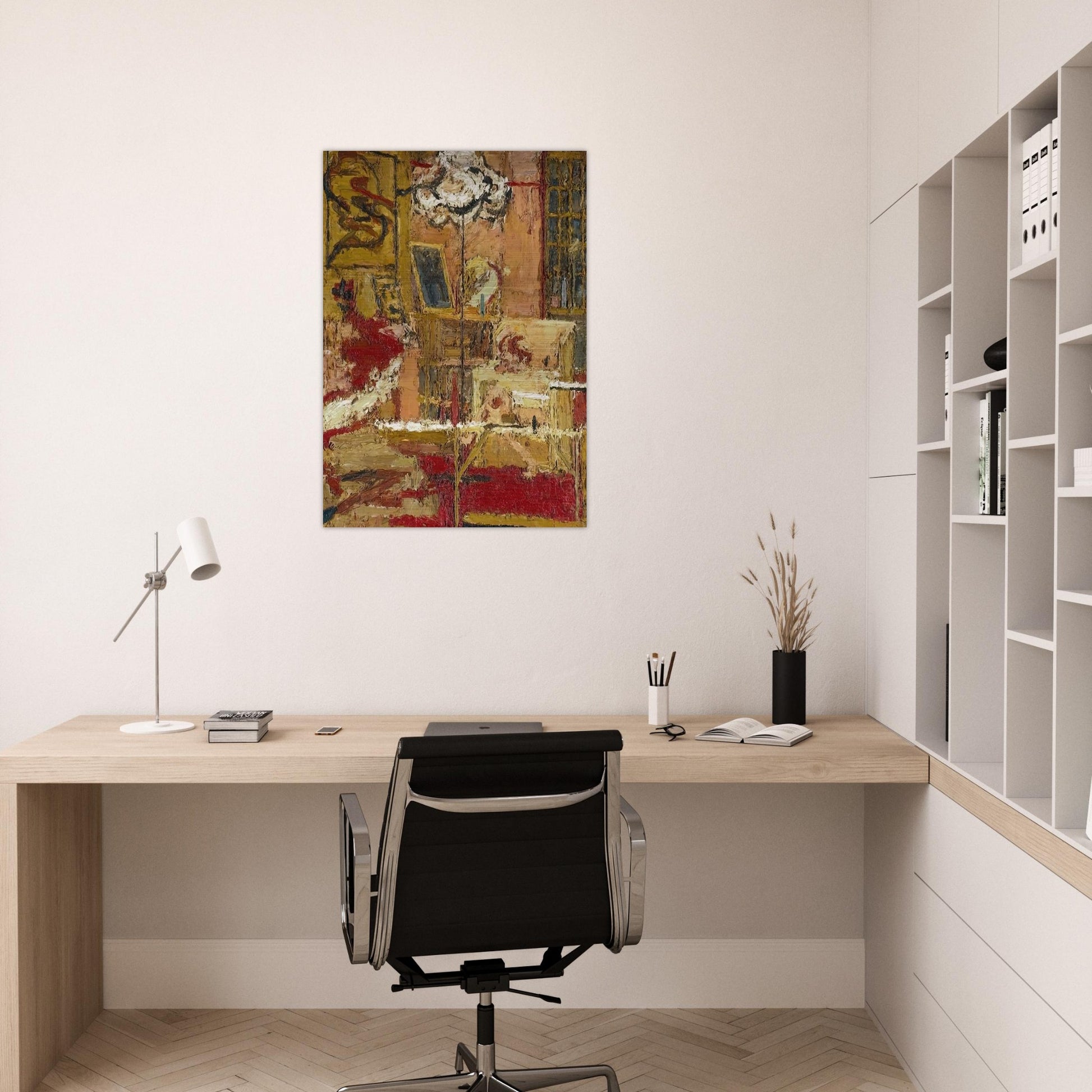 THE SITTING ROOM - Frank Auerbach Brushed Aluminum Print - 70x100 cm / 28x40 inches | Frank Auerbach Aluminum Print | Frank Auerbach Prints
