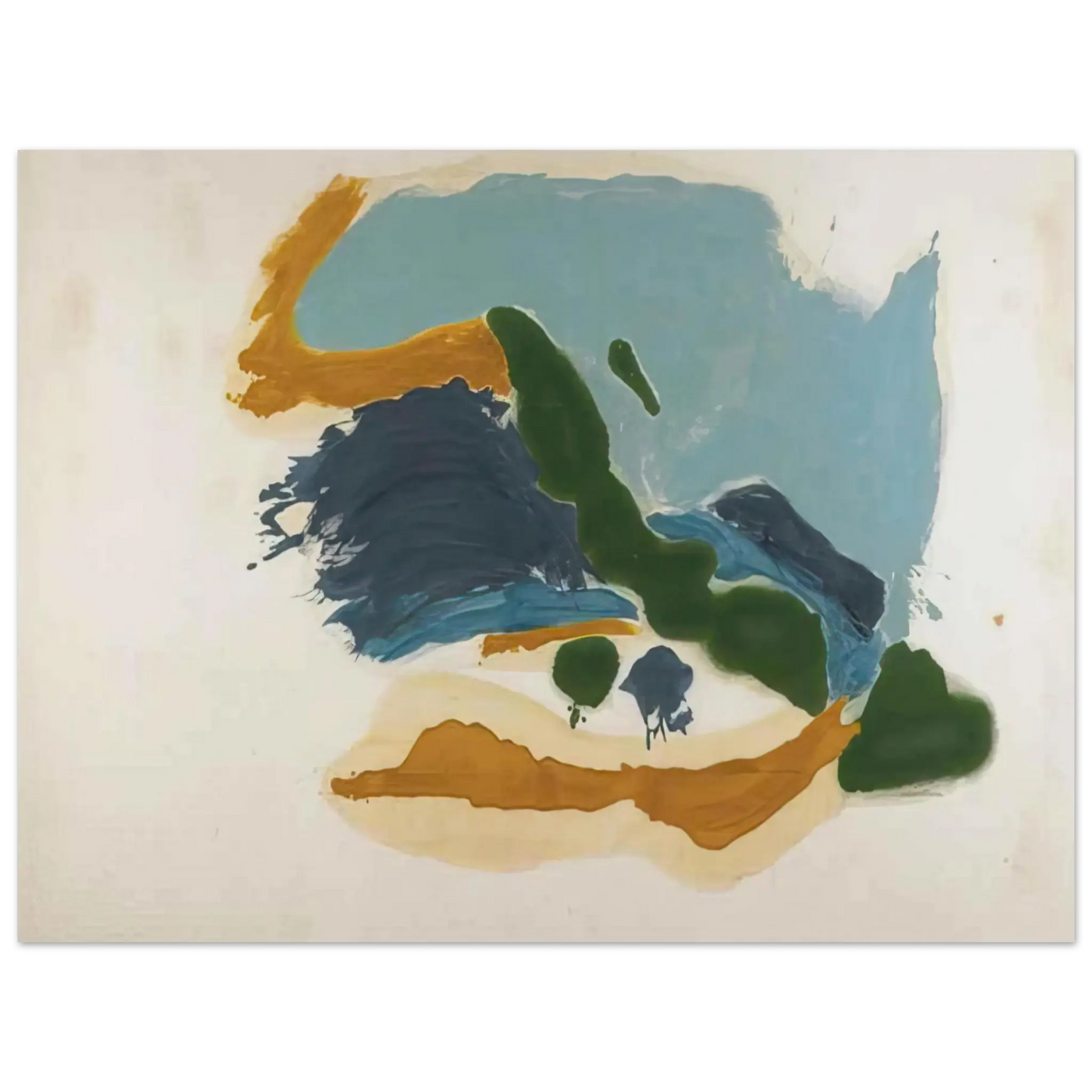 Helen Frankenthaler - Tuscany - 1963 Wall art - A3 (29.7 x 42  cm) - Premium Wooden Framed Poster With Fine Art Paper - White frame