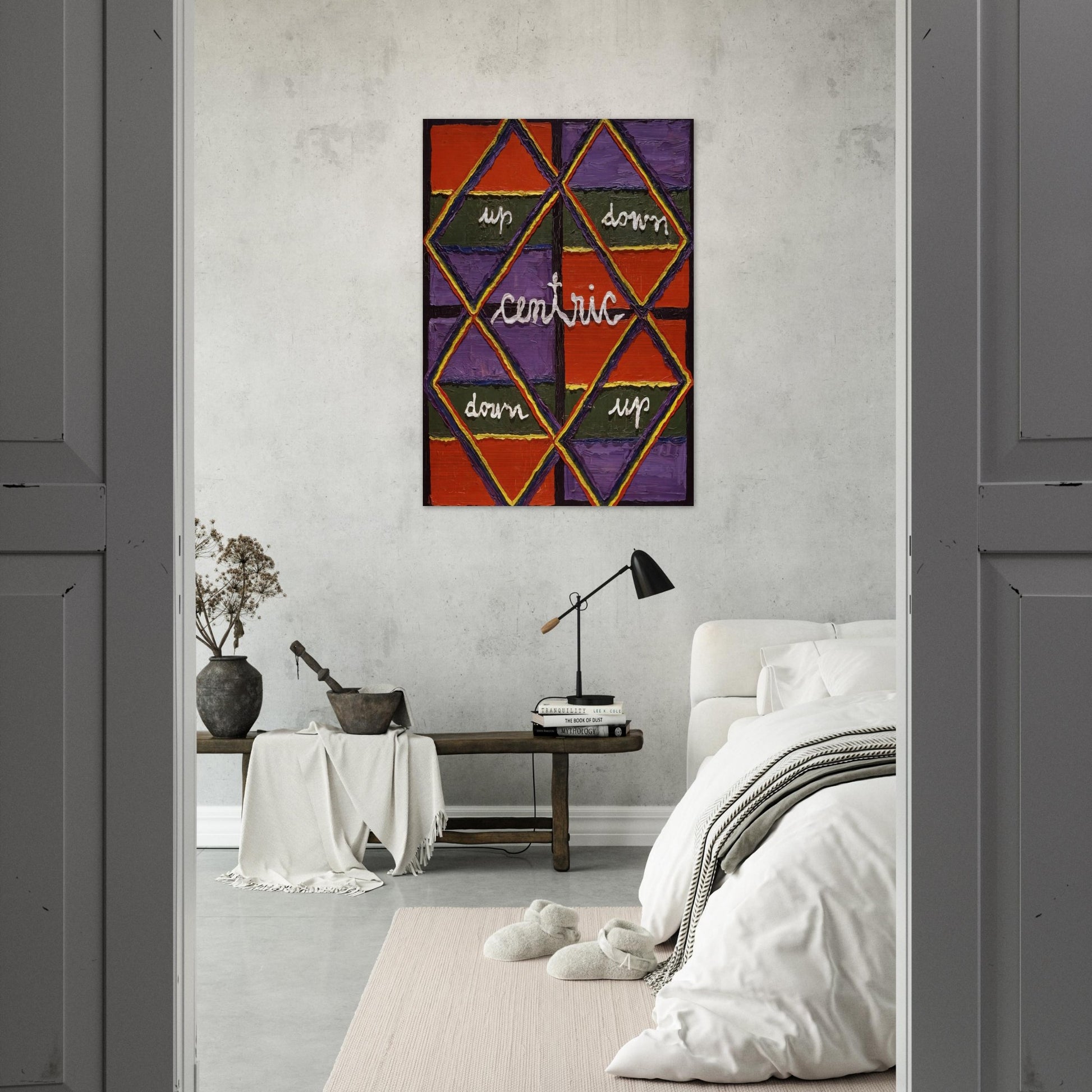 Interlacing Colors I - 1959 - Alfred Jensen Brushed Aluminum Print - 70x100 cm / 28x40 inches | Alfred Jensen Aluminum Print | Alfred Jensen Prints