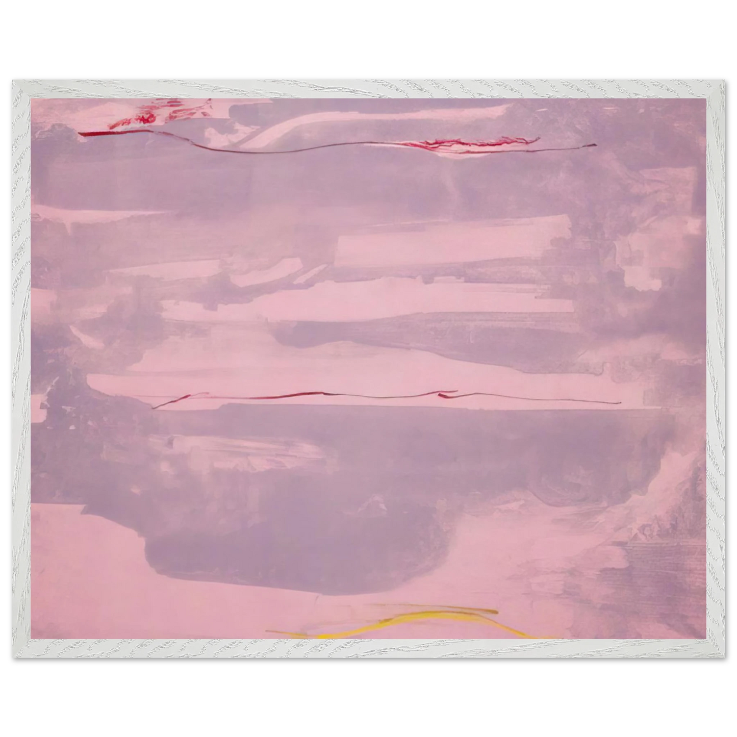 Helen Frankenthaler - Dream Walk - 1977 Wall art - 21x29.7 cm / 8x12" - Premium Wooden Framed Poster With Fine Art Paper-canvas - White frame