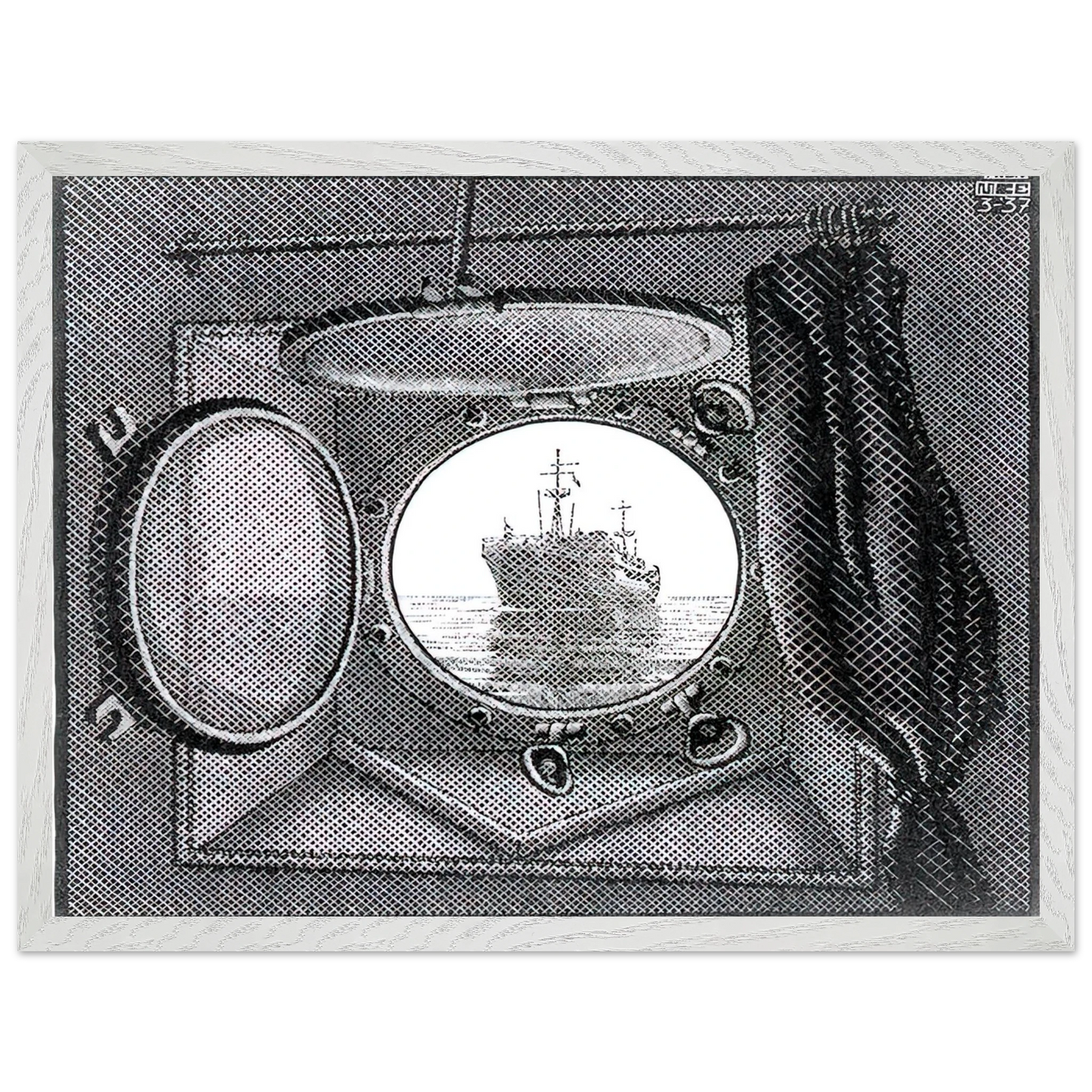 MC Escher - PORTHOLE Wall Art - 60x80 cm / 24x32 inches - Fine Art Poster-canvas - -