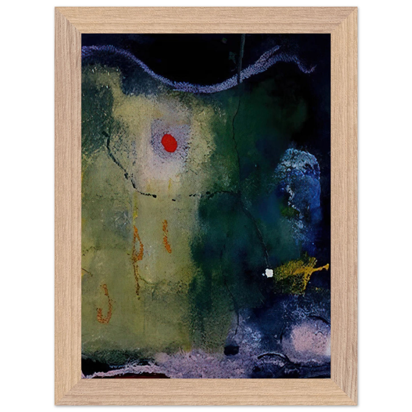 Helen Frankenthaler - The Other Side of the Moon - 1995 Wall art - 30x40 cm / 12x16 inches - Premium Wooden Framed Poster With Fine Art Paper-canvas - White frame