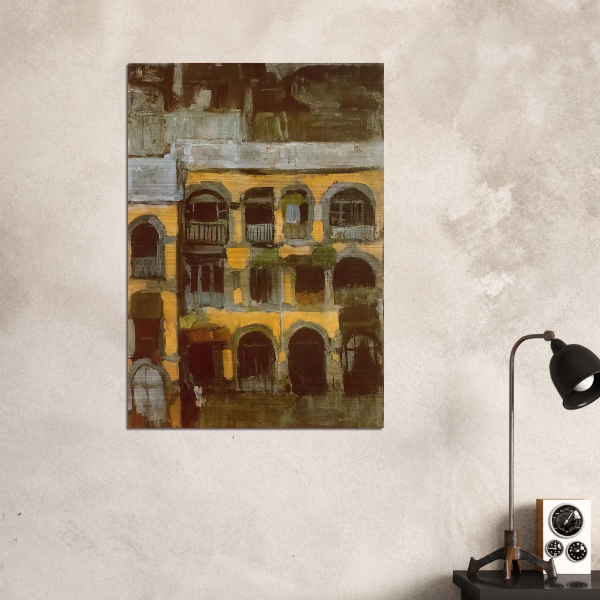 A blue house - Pablo Picasso Brushed Aluminum Print - 70x100 cm / 28x40 inches | Pablo Picasso Aluminum Print | Pablo Picasso Prints