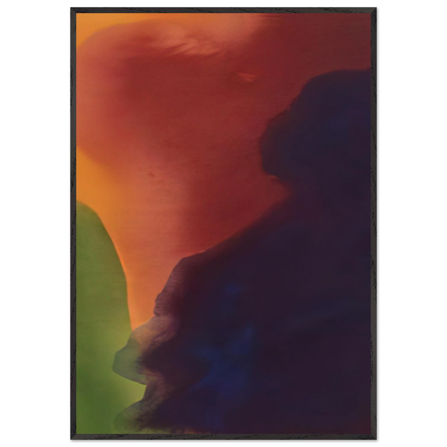 Helen Frankenthaler - Blue Atmosphere III - 1963 Wall art - 30x45 cm / 12x18 inches - Premium Wooden Framed Poster With Fine Art Paper-canvas - White frame