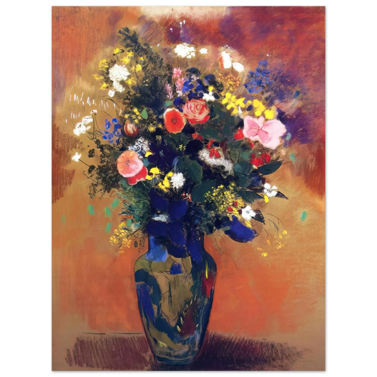 Odilon Redon - LARGE BOUQUET OF WILD FLOWERS  75x100 cm / 30x40inches Fine Art Poster