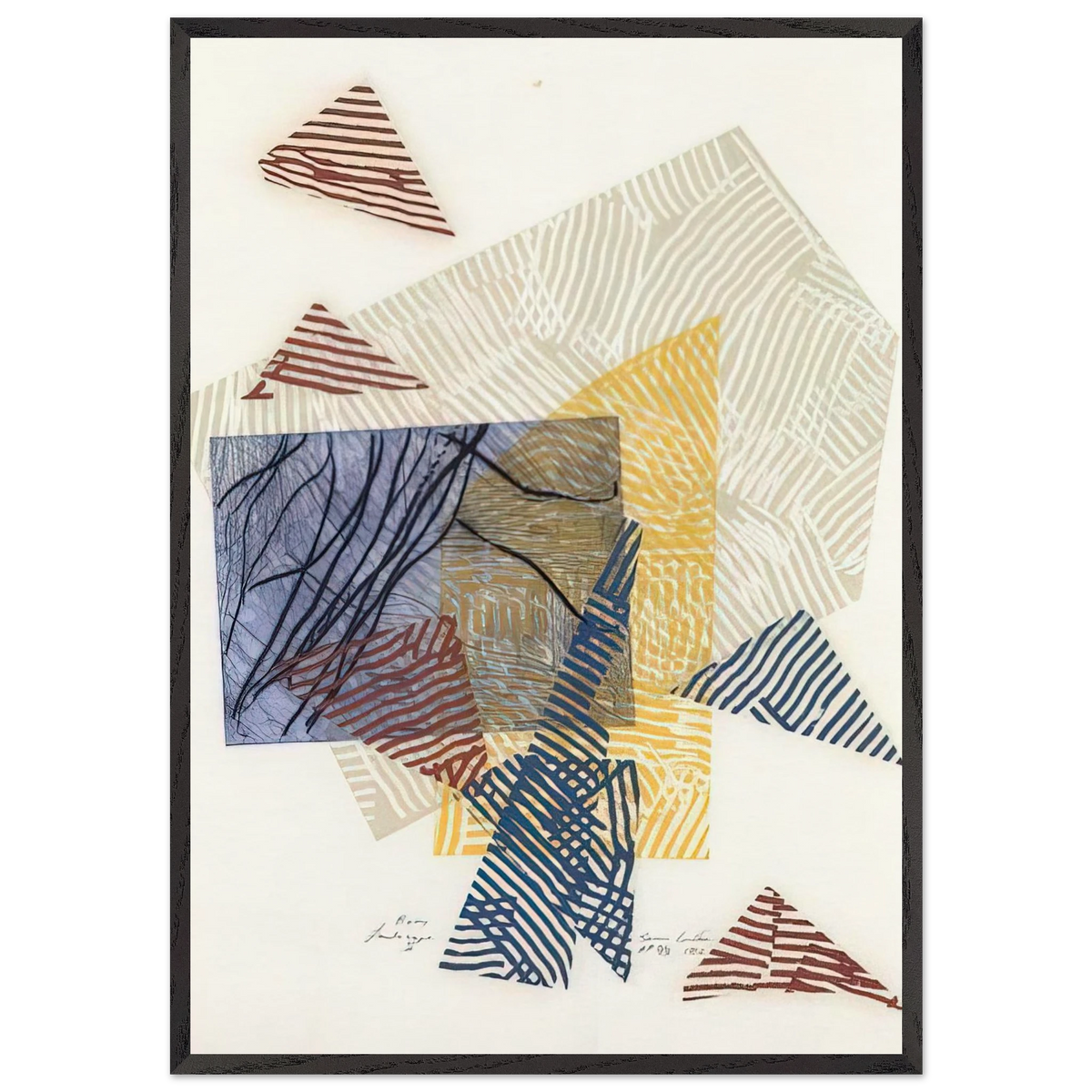 Buoy Landscape II - Sam Gilliam 70x100 cm / 28x40 inches Framed Art Print – Black Wooden Frame